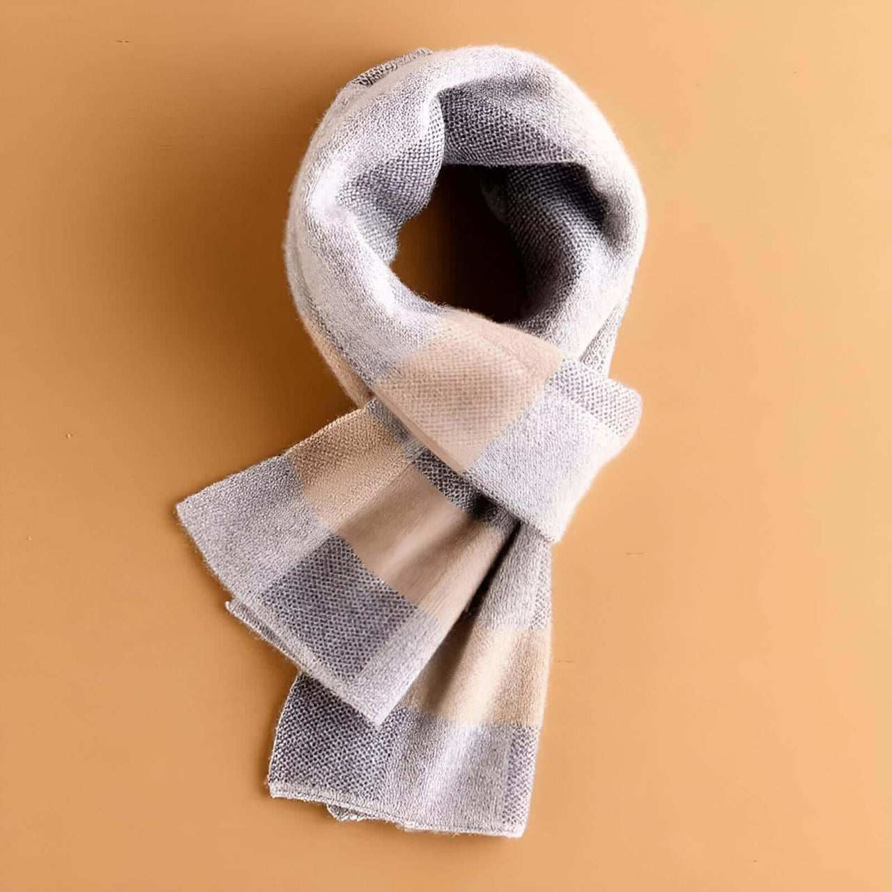 Men's Plaid Scarf 100% Goat Cashmere -, Scarf , Drestiny , Australia, Beige, Canada, Grey, New Zealand, Scarves, United Kingdom, United States , Drestiny , www.shopdrestiny.com