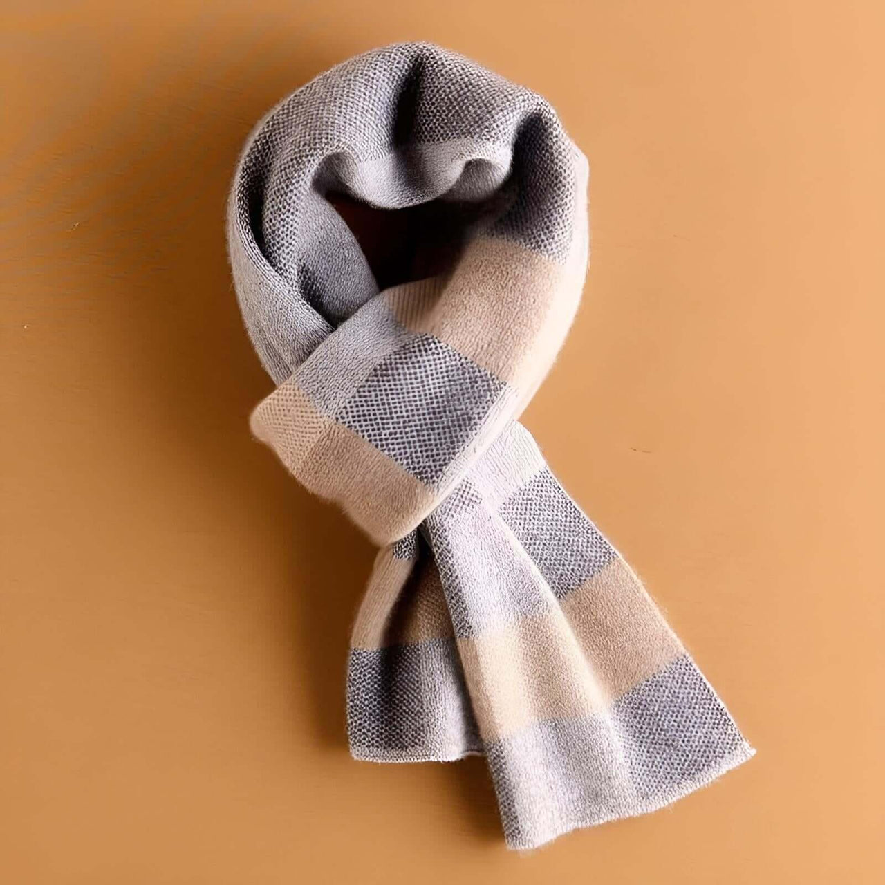 Men's Plaid Scarf 100% Goat Cashmere -, Scarf , Drestiny , Australia, Beige, Canada, Grey, New Zealand, Scarves, United Kingdom, United States , Drestiny , www.shopdrestiny.com