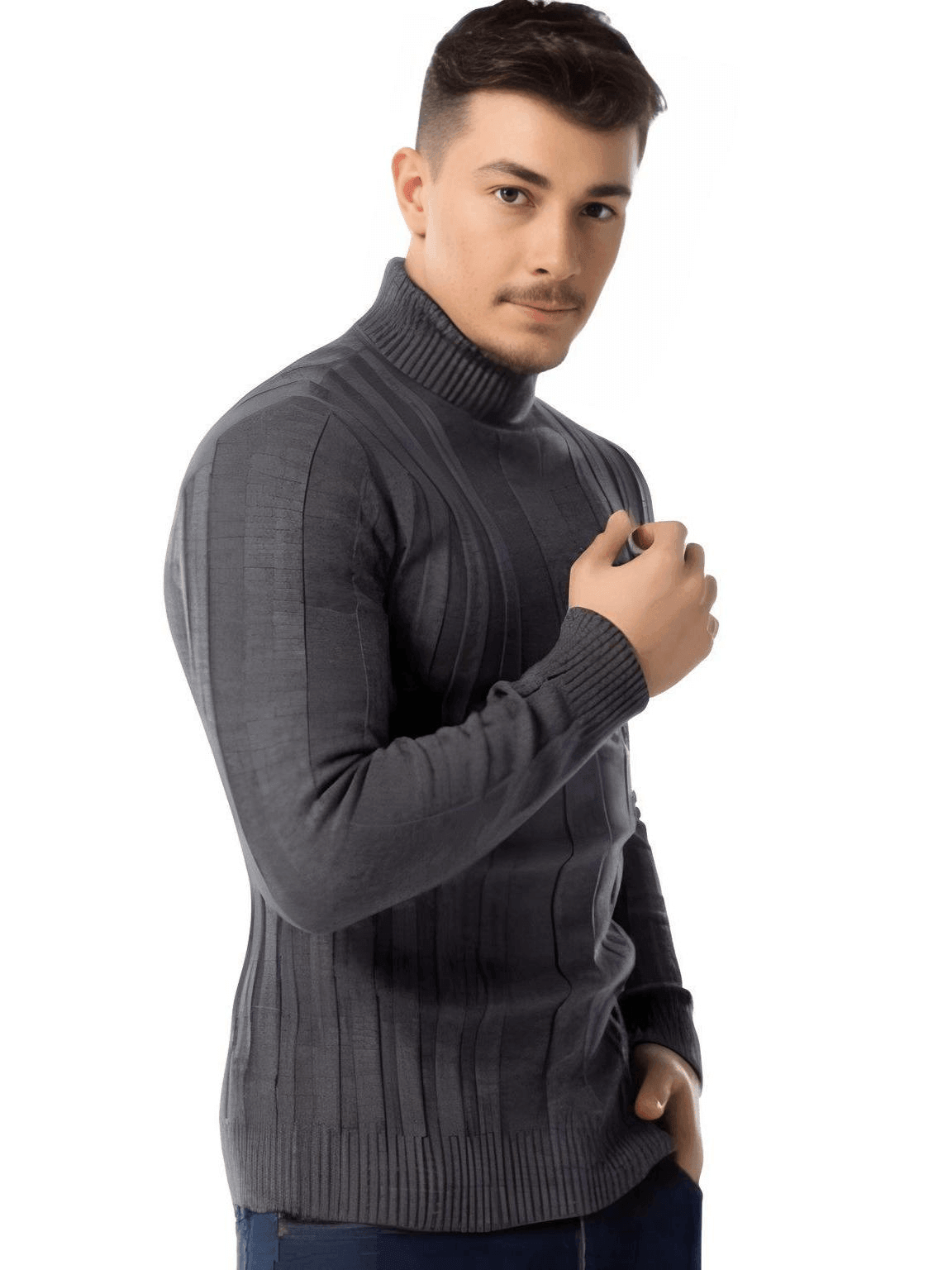 Men's Slim Fit Pullover Turtleneck -, Turtlenecks , Drestiny , Australia, Black, Brown, Casual Shirts, Dark Grey, Dark Red, Dress Shirts, Gold, Grey, L, Long Sleeves, M, New Zealand, Orange, Pullovers, S, Turtlenecks, United Kingdom, United States, XL, XXL , Drestiny , www.shopdrestiny.com