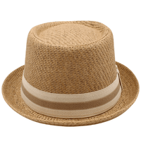 Thumbnail for Men's Straw Pork Pie Hat -, Hats , Drestiny , Australia, Beige, Black, Brown, Gender_Men, Hats, Khaki, New Zealand, Off White, United Kingdom, United States, White , Drestiny , www.shopdrestiny.com