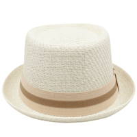 Thumbnail for Men's Straw Pork Pie Hat -, Hats , Drestiny , Australia, Beige, Black, Brown, Gender_Men, Hats, Khaki, New Zealand, Off White, United Kingdom, United States, White , Drestiny , www.shopdrestiny.com