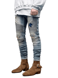 Thumbnail for Men's Streetwear Fashion Hip Hop Skinny Jeans -, Jeans , Drestiny , Australia, Black, Casual Pants, Dark Blue, Jeans, Light Blue, New Zealand, Skinny Jeans, United Kingdom, United States , Drestiny , www.shopdrestiny.com