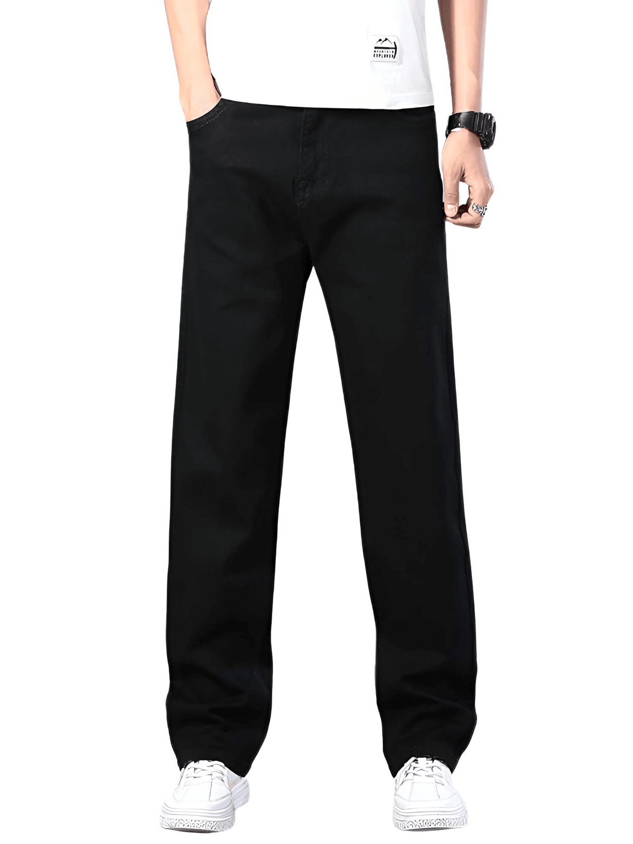 Men's Thin Straight-Leg Loose Jeans Classic Style -, Jeans , Drestiny , 30, 31, 32, 33, 34, 36, 38, 40, 42, 44, Australia, Black, Blue, Blue Black, Canada, Casual Pants, Grey, Jeans, New Zealand, United Kingdom, United States , Drestiny , www.shopdrestiny.com