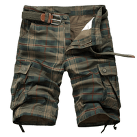 Thumbnail for Men's Trendy Plaid Cargo Shorts -, Shorts , Drestiny , 29, 30, 31, 32, 33, 34, 36, 38, 40, 42, 44, Army Green, Australia, Khaki, New Zealand, Shorts, United Kingdom, United States , Drestiny , www.shopdrestiny.com