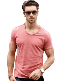 Thumbnail for Men's V-Neck & O-Neck Cotton T-Shirts -, T-Shirts , Drestiny , 4XL, 5XL, Army Green, Australia, Black, Brown, Canada, Casual Shirts, Dark Blue, Gender_Men, Light Grey, Mint Green, Navy, New Zealand, Red, Salmon, Short Sleeves, T-Shirts, United Kingdom, United States, White, XL, XXL, XXXL , Drestiny , www.shopdrestiny.com