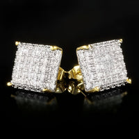 Thumbnail for Micro Paved CZ Square Stud Earrings for Women and Men -, Earrings , Drestiny , Australia, Canada, Earrings, Gender_Men, Gender_Women, Gold, New Zealand, Silver, United Kingdom, United States , Drestiny , www.shopdrestiny.com