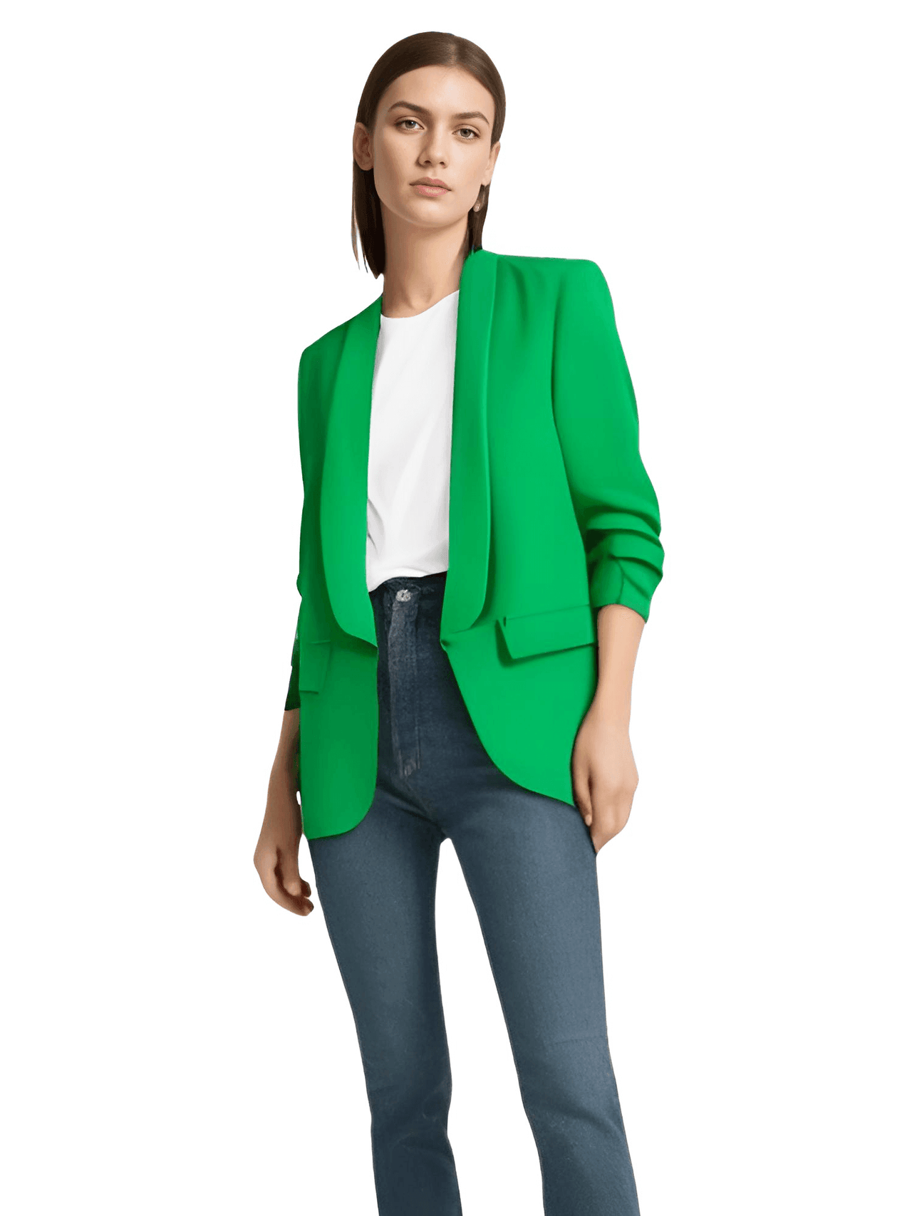 Modern Three Quarter Pile Sleeve Blazer For Women - In 8 Colors! -, Blazers , Drestiny , Australia, Beige, Black, Blazers, Brown, Fuchsia, Gold, Green, Hot Pink, Jackets, Khaki, L, M, New Zealand, Pink, S, United Kingdom, United States, Wine Red, Yellow , Drestiny , www.shopdrestiny.com