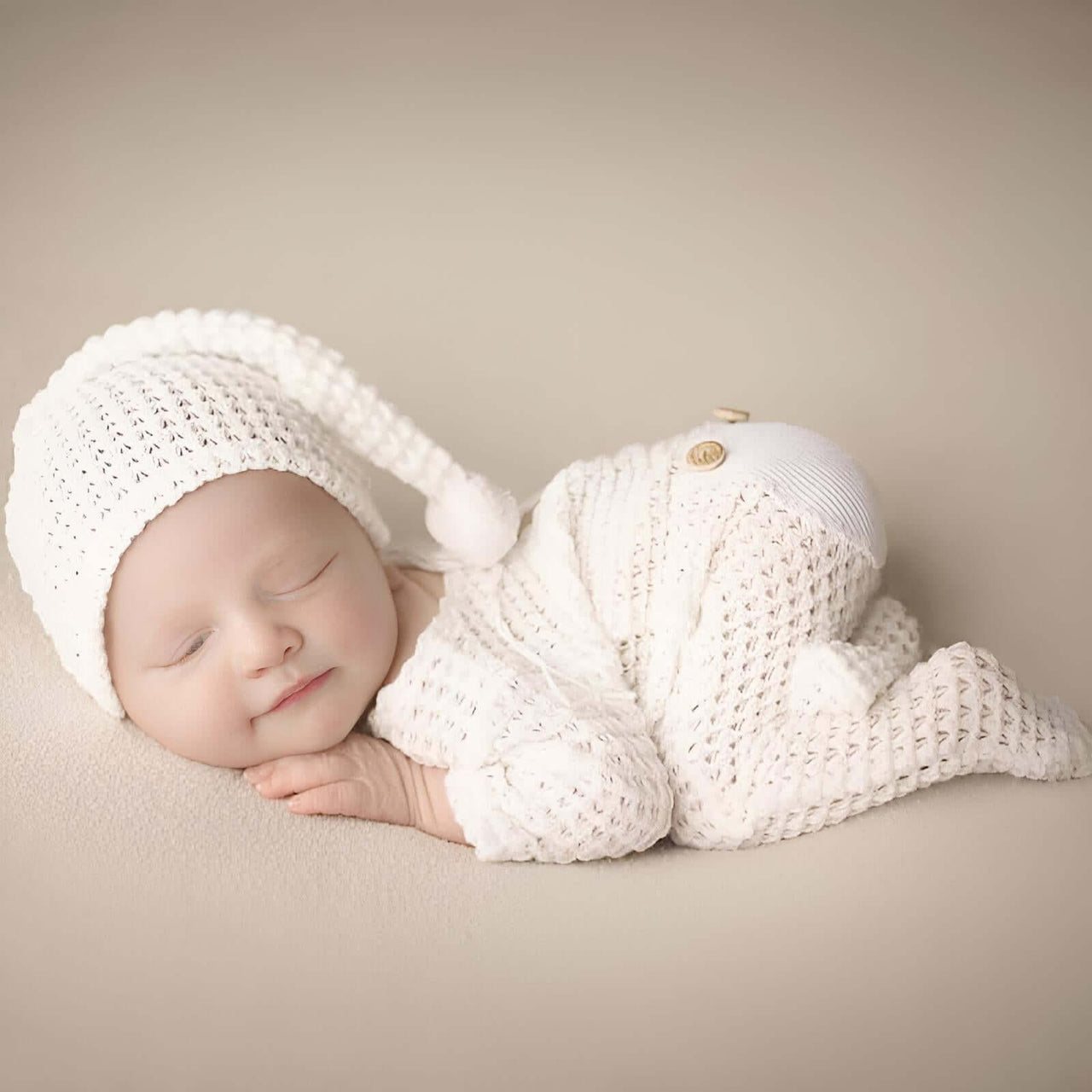 Newborn Photography Knit Crochet Hat + Romper 2Pcs/Set -, Baby & Toddler Outfits , Drestiny , Australia, Boys, Canada, Dark Olive Green, Girls, Hats, New Zealand, Sets, United Kingdom, United States, White, Yellow , Drestiny , www.shopdrestiny.com