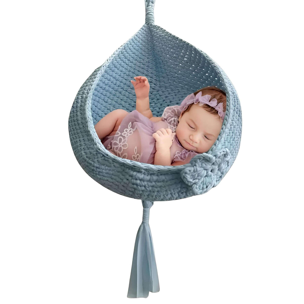 Newborn Photography Prop Hammock -, Props , Drestiny , Australia, Boys, FR, Girls, New Zealand, Off White, Props, Sky Blue, United Kingdom, United States , Drestiny , www.shopdrestiny.com