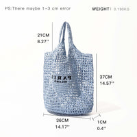 Thumbnail for Paris Plaited Raffia Straw Bag -, Handbags , Drestiny , Australia, Bags, Black, Blue, Dark Blue, Dark Khaki, Khaki, Light Blue, New Zealand, Orange, Pink, Totes, United Kingdom, United States, White, Yellow , Drestiny , www.shopdrestiny.com