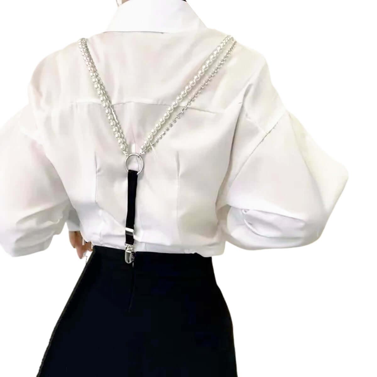 Pearl & Rhinestone Suspenders For Women -, Suspenders , Drestiny , Australia, Black, Canada, Gender_Women, Suspenders, United Kingdom, United States, White , Drestiny , www.shopdrestiny.com