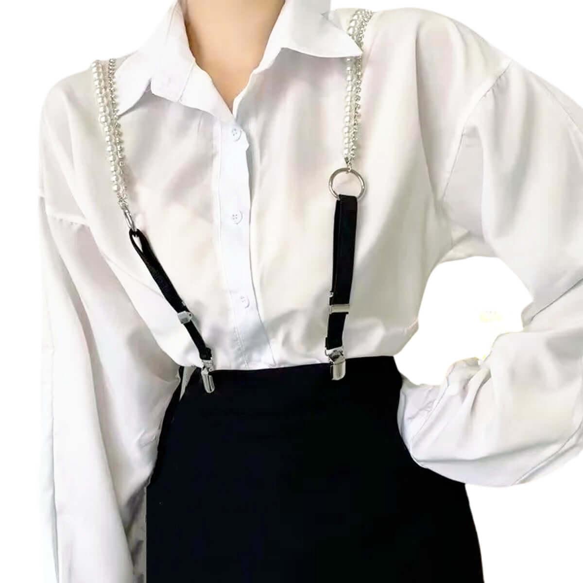 Pearl & Rhinestone Suspenders For Women -, Suspenders , Drestiny , Australia, Black, Canada, Gender_Women, Suspenders, United Kingdom, United States, White , Drestiny , www.shopdrestiny.com