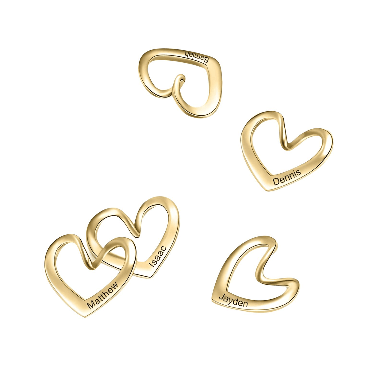 Personalized Name Engraved Heart Charms Extra Hearts -, Bracelets , Drestiny , Australia, Bracelets, Canada, Gender_Women, Gold, New Zealand, Silver, United Kingdom, United States , Drestiny , www.shopdrestiny.com