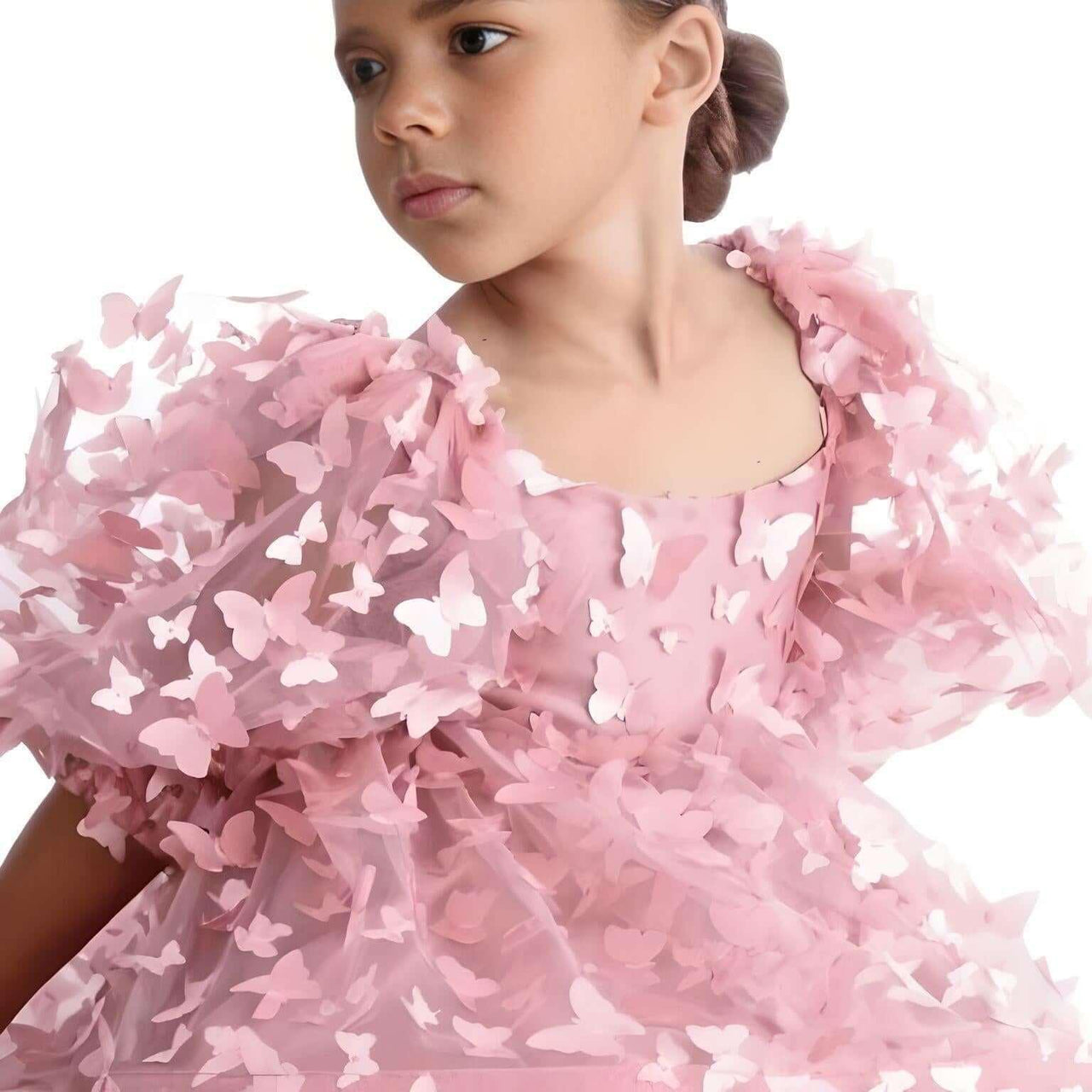 Princess Lace Butterfly Tutu Puff Sleeve Dress -, Baby & Toddler Dresses , Drestiny , 10T, 12M, 12T, 18M, 2T, 3T, 5T, 7T, Australia, Canada, Dresses, Girls, Pink, Short Sleeves, TD, United Kingdom, United States, White , Drestiny , www.shopdrestiny.com
