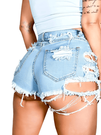 Thumbnail for Ripped Jean Shorts Women's -, Shorts , Drestiny , Australia, Canada, FR, L, Light Blue, M, New Zealand, S, Shorts, United Kingdom, United States, XL, XXL , Drestiny , www.shopdrestiny.com