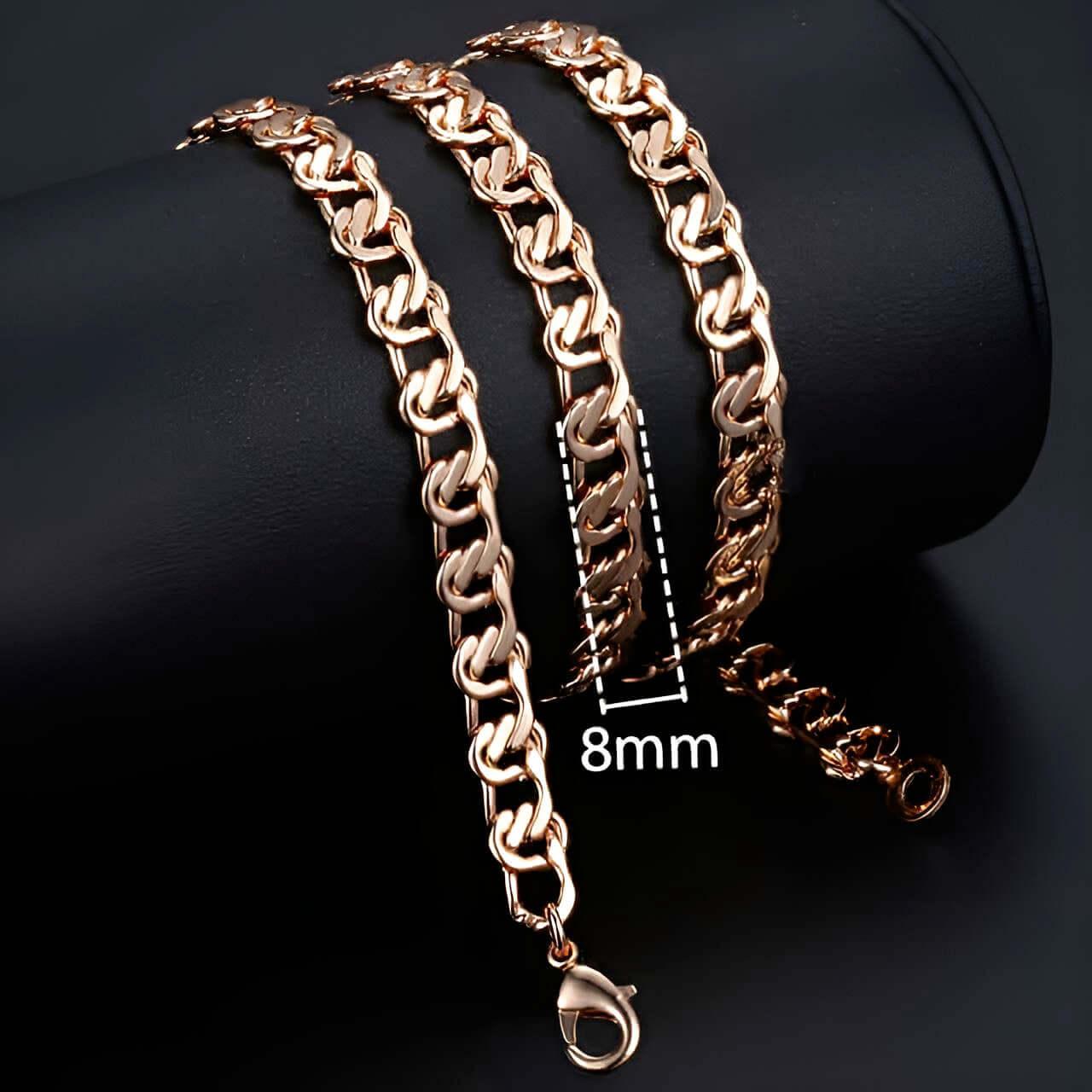 Rose Gold Rope Chains -, Necklaces , Drestiny , Australia, Canada, Gender_Men, Gender_Women, Gold, Necklaces, New Zealand, United Kingdom, United States , Drestiny , www.shopdrestiny.com