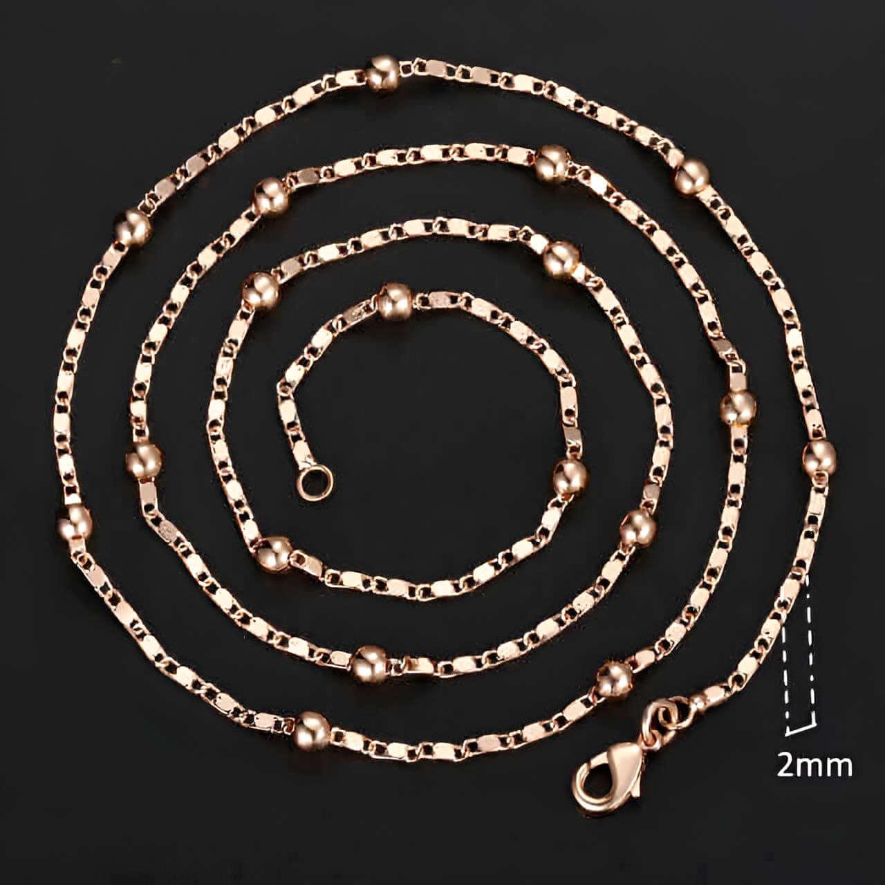 Rose Gold Rope Chains -, Necklaces , Drestiny , Australia, Canada, Gender_Men, Gender_Women, Gold, Necklaces, New Zealand, United Kingdom, United States , Drestiny , www.shopdrestiny.com