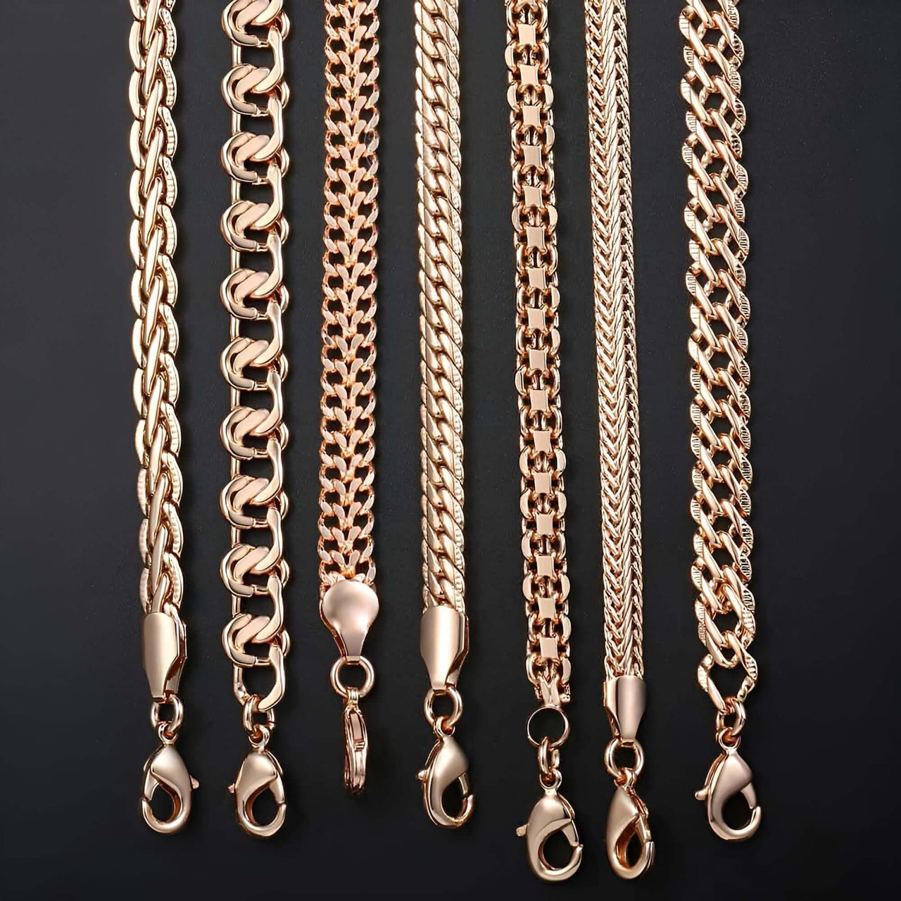 Rose Gold Rope Chains -, Necklaces , Drestiny , Australia, Canada, Gender_Men, Gender_Women, Gold, Necklaces, New Zealand, United Kingdom, United States , Drestiny , www.shopdrestiny.com