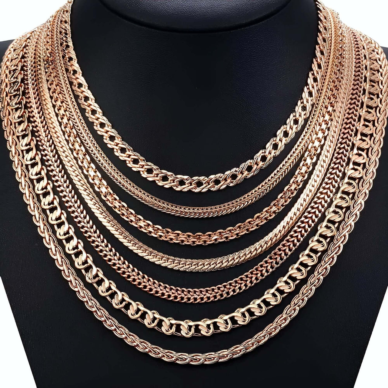 Rose Gold Rope Chains -, Necklaces , Drestiny , Australia, Canada, Gender_Men, Gender_Women, Gold, Necklaces, New Zealand, United Kingdom, United States , Drestiny , www.shopdrestiny.com