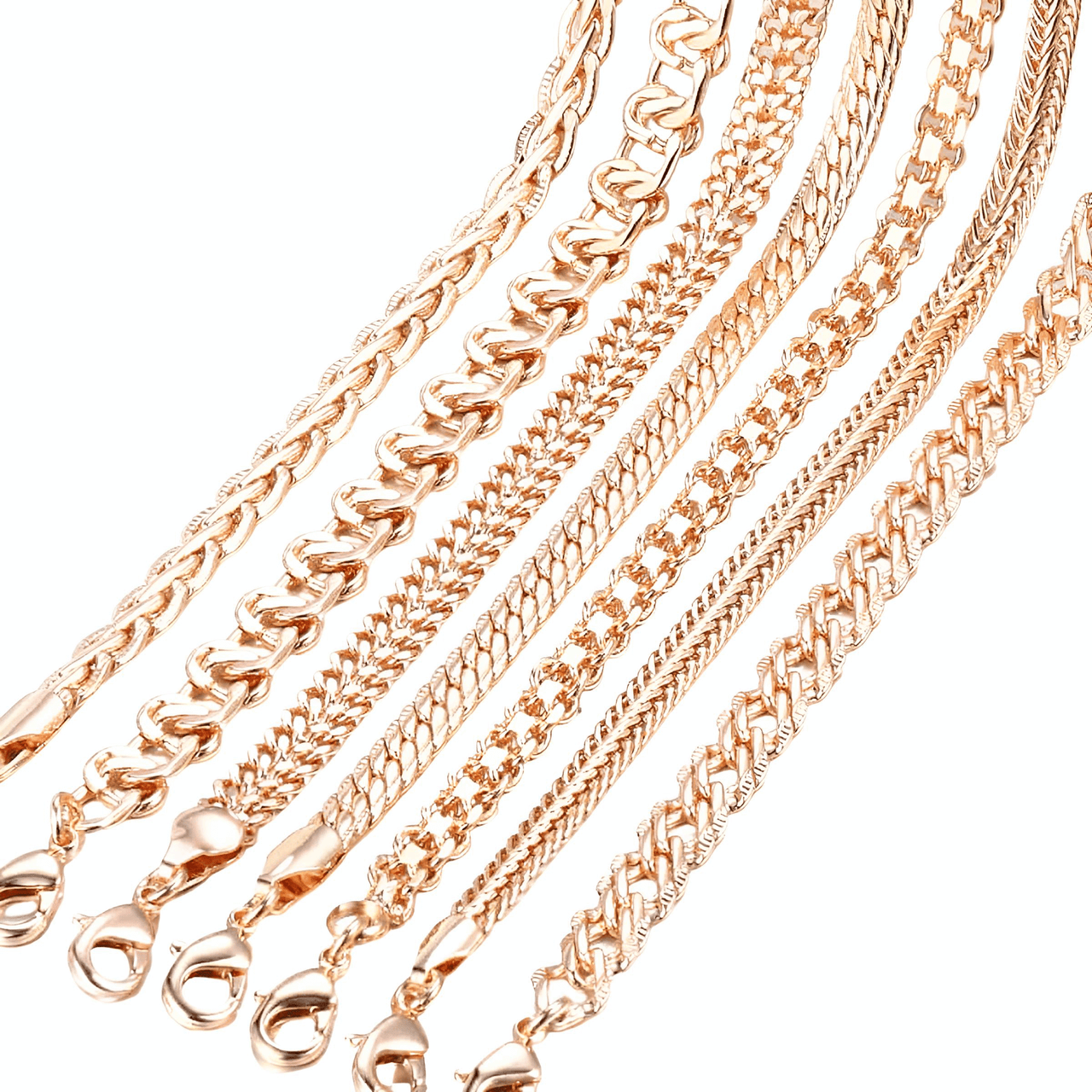 Rose Gold Rope Chains -, Necklaces , Drestiny , Australia, Canada, Gender_Men, Gender_Women, Gold, Necklaces, New Zealand, United Kingdom, United States , Drestiny , www.shopdrestiny.com