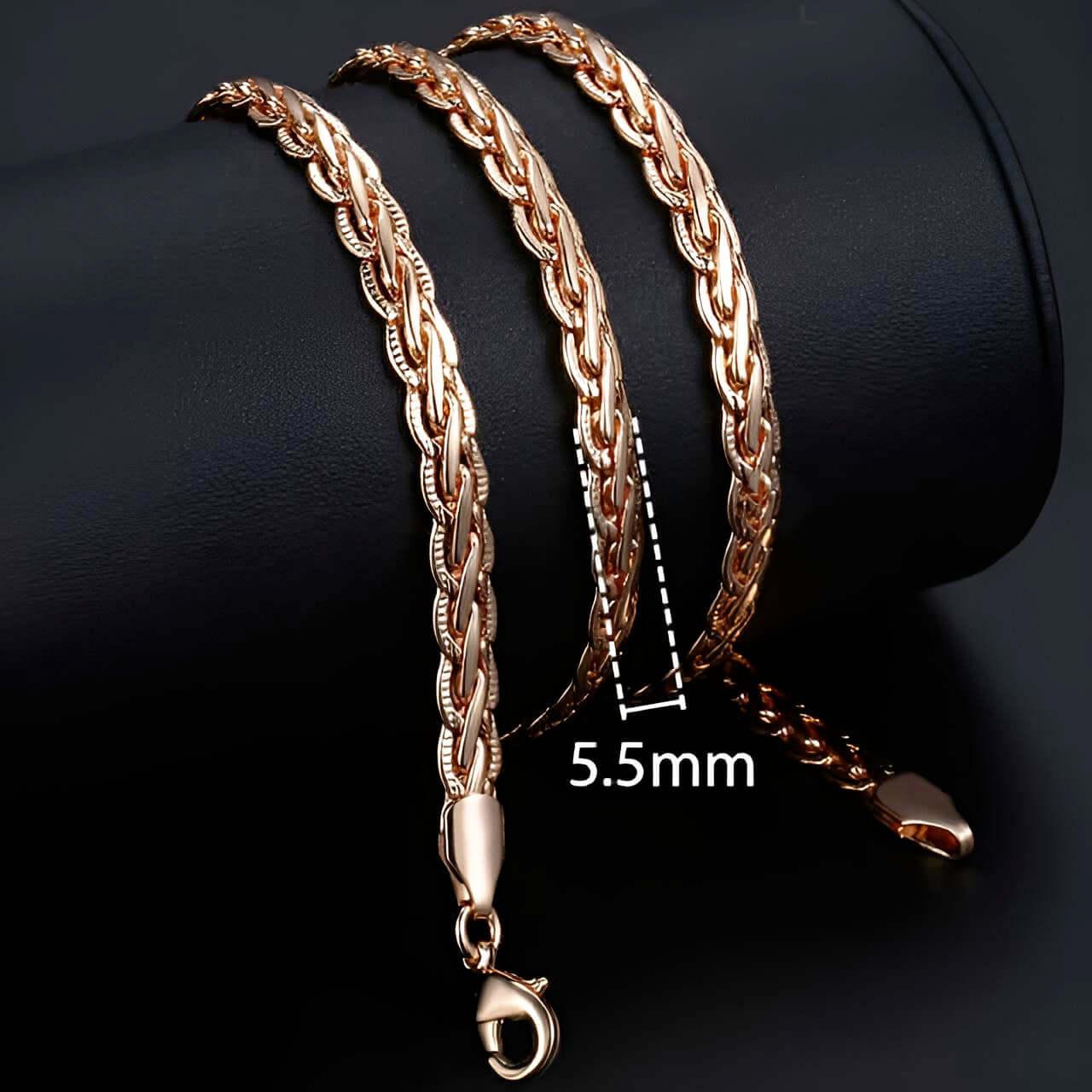 Rose Gold Rope Chains -, Necklaces , Drestiny , Australia, Canada, Gender_Men, Gender_Women, Gold, Necklaces, New Zealand, United Kingdom, United States , Drestiny , www.shopdrestiny.com