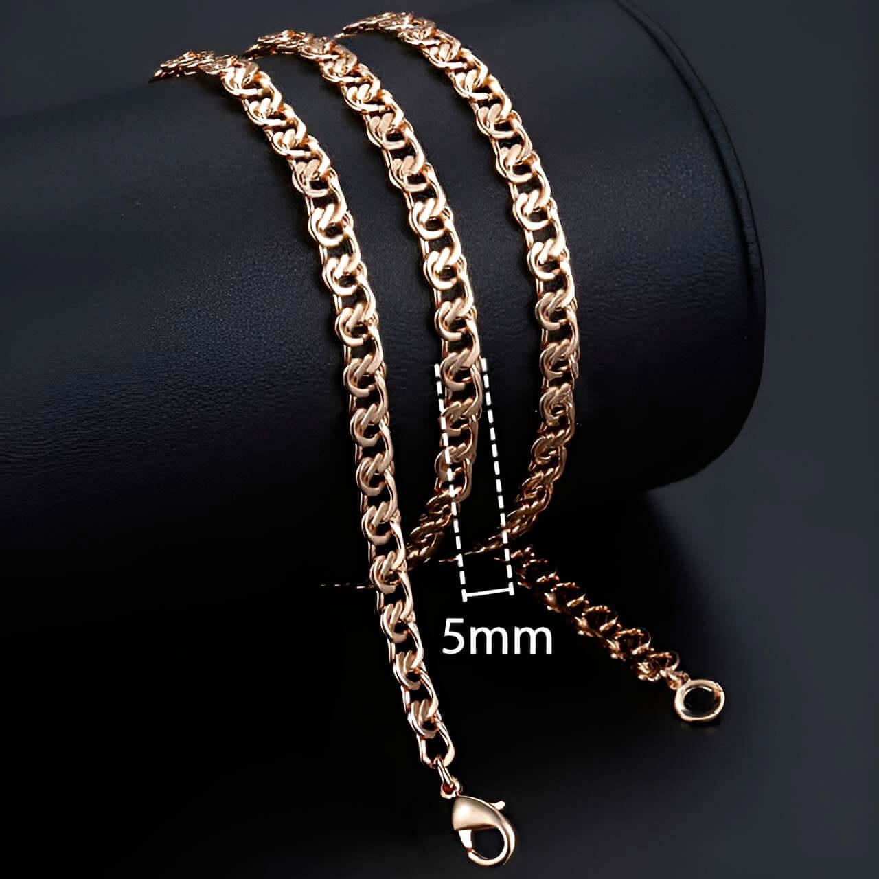 Rose Gold Rope Chains -, Necklaces , Drestiny , Australia, Canada, Gender_Men, Gender_Women, Gold, Necklaces, New Zealand, United Kingdom, United States , Drestiny , www.shopdrestiny.com