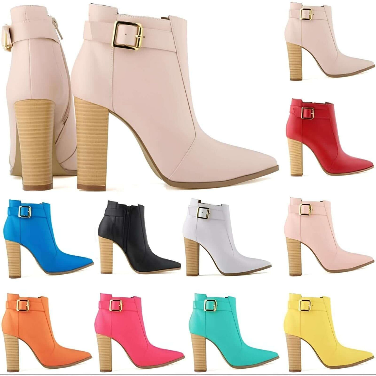 Sexy Ankle Boots For Women -, Shoes , Drestiny , Ankle Boots, Apricot, Australia, Black, Blue, Boots, Deep Pink, Heels, New Zealand, Orange, Pink, Red, Teal, United Kingdom, United States, White, Yellow , Drestiny , www.shopdrestiny.com