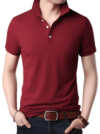 Thumbnail for Short Sleeve 100% Cotton Polo Shirts For Men -, Polo Shirts , Drestiny , Australia, Black, Canada, Casual Shirts, Dark Green, Dark Red, Dress Shirts, FR, Grey, L, M, Navy, New Zealand, Polo Shirts, Short Sleeves, United Kingdom, United States, White, XL, XXL, XXXL, Yellow , Drestiny , www.shopdrestiny.com