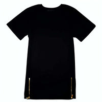 Thumbnail for Side-Zip Hip Hop Extra Longline T-Shirt For Men -, T-Shirt , Drestiny , Australia, Black, Casual Shirts, Gender_Men, L, M, New Zealand, S, Short Sleeves, T-Shirts, United Kingdom, United States, White, XL, XXL , Drestiny , www.shopdrestiny.com