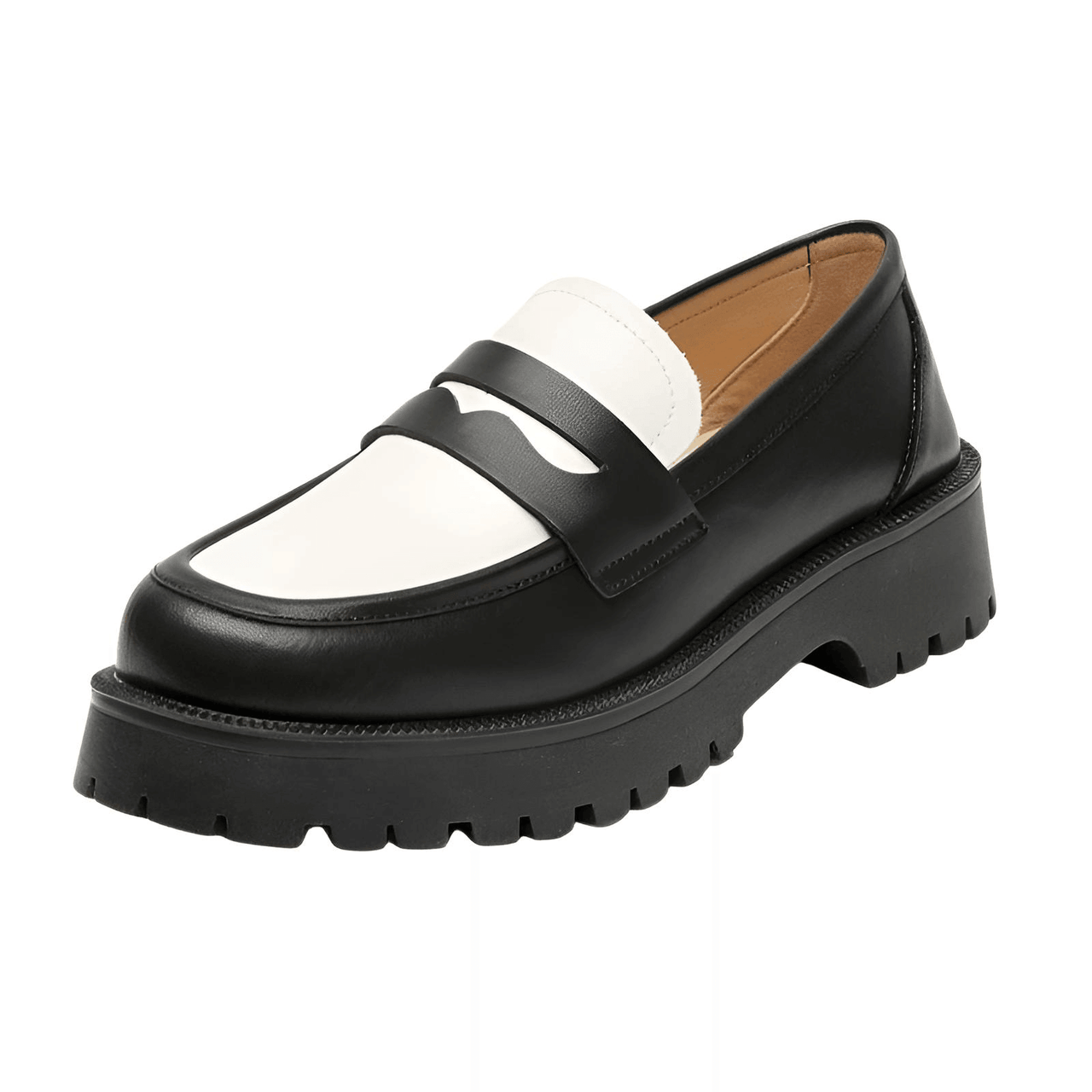 Spring Shoes Women's Thick-Soled College Style Casual Loafers In Genuine Leather -, Shoes , Drestiny , 10, 5, 6, 6.5, 7, 8, 8.5, 9, 9.5, Australia, Beige, Black, Blue, Brown, Flats, FR, Grey, Light Yellow, Loafers, Off White, United Kingdom, United States , Drestiny , www.shopdrestiny.com