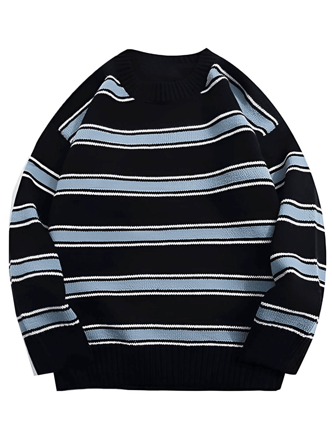 Striped Oversized Sweater For Men -, Shirts & Tops , Drestiny , Australia, Black, Blue, Canada, L, M, New Zealand, Pullovers, Sweaters, United Kingdom, United States, White, XL, XXL , Drestiny , www.shopdrestiny.com