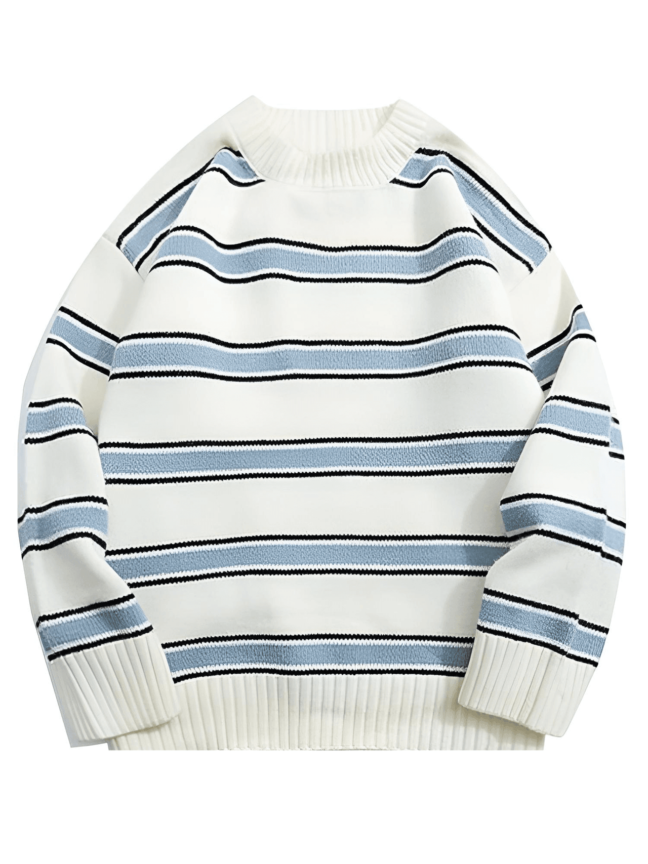 Striped Oversized Sweater For Men -, Shirts & Tops , Drestiny , Australia, Black, Blue, Canada, L, M, New Zealand, Pullovers, Sweaters, United Kingdom, United States, White, XL, XXL , Drestiny , www.shopdrestiny.com