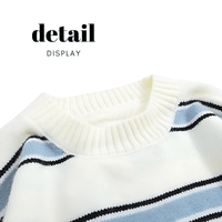 Thumbnail for Striped Oversized Sweater For Men -, Shirts & Tops , Drestiny , Australia, Black, Blue, Canada, L, M, New Zealand, Pullovers, Sweaters, United Kingdom, United States, White, XL, XXL , Drestiny , www.shopdrestiny.com