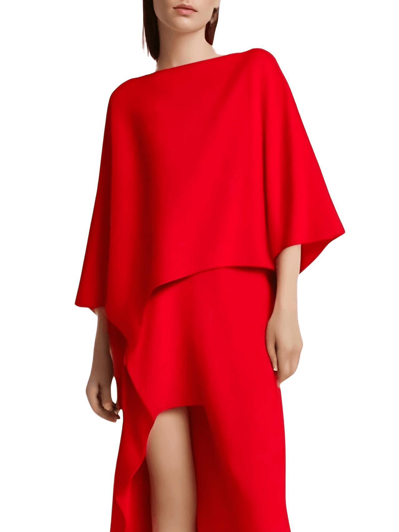 Stylish Women's Blouses Asymmetric Cape Style Satin Shirt -, Shirts & Tops , Drestiny , Australia, Casual Shirts, Dress Shirts, L, M, Red, S, Short Sleeves, United Kingdom, United States, White, XS , Drestiny , www.shopdrestiny.com