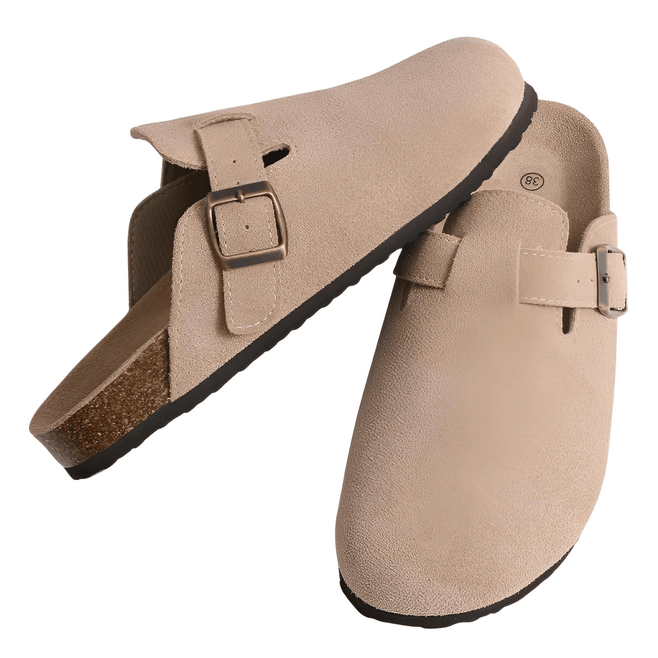 Trendy Cork Clog Suede Sandals With Arch Support -, Shoes , Drestiny , 10, 10.5, 11, 11.5, 12, 13, 14, 5.5, 6, 6.5, 7, 7.5, 8, 8.5, 9, 9.5, Apricot, Army Green, Australia, Black, Brown, Canada, New Zealand, Pink, Sandals, Slides, United Kingdom, United States , Drestiny , www.shopdrestiny.com