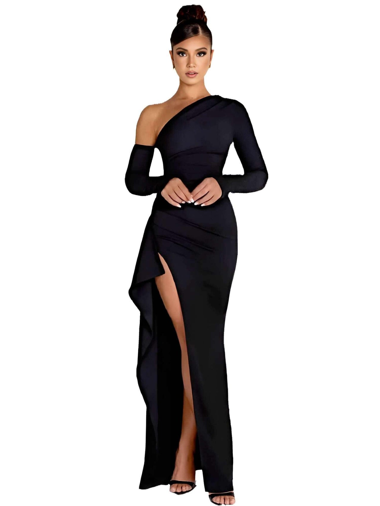 Trendy Long Formal Dresses -, Maxi Dress , Drestiny , Australia, Black, Canada, L, Long Sleeves, M, Maxi Dresses, New Zealand, Off Shoulder, One Shoulder, S, United Kingdom, United States, White, Wine Red , Drestiny , www.shopdrestiny.com