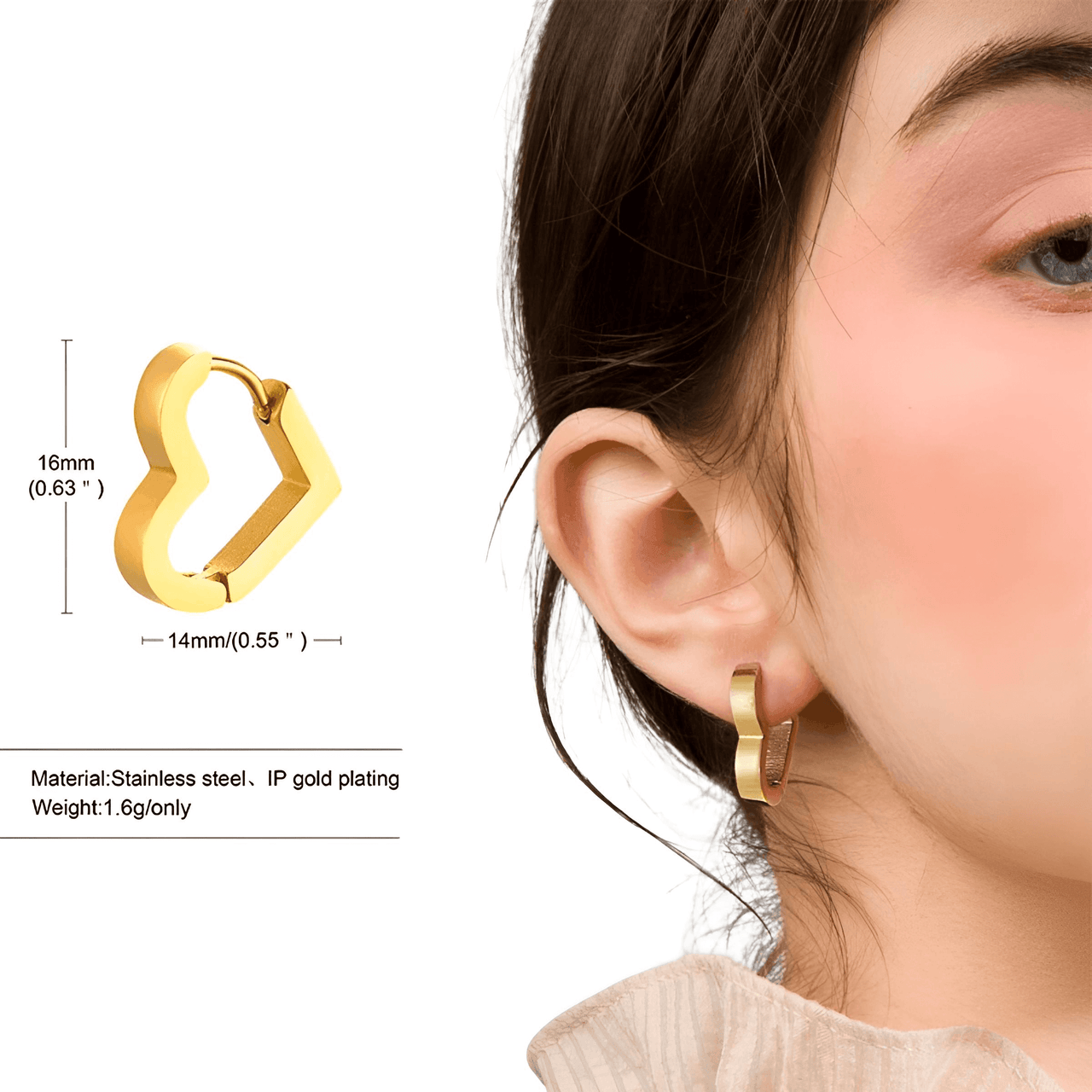 U Link Earrings For Men or Women -, Earrings , Drestiny , Australia, Black, Canada, Earrings, Gender_Men, Gender_Women, Gold, New Zealand, Silver, United Kingdom, United States , Drestiny , www.shopdrestiny.com