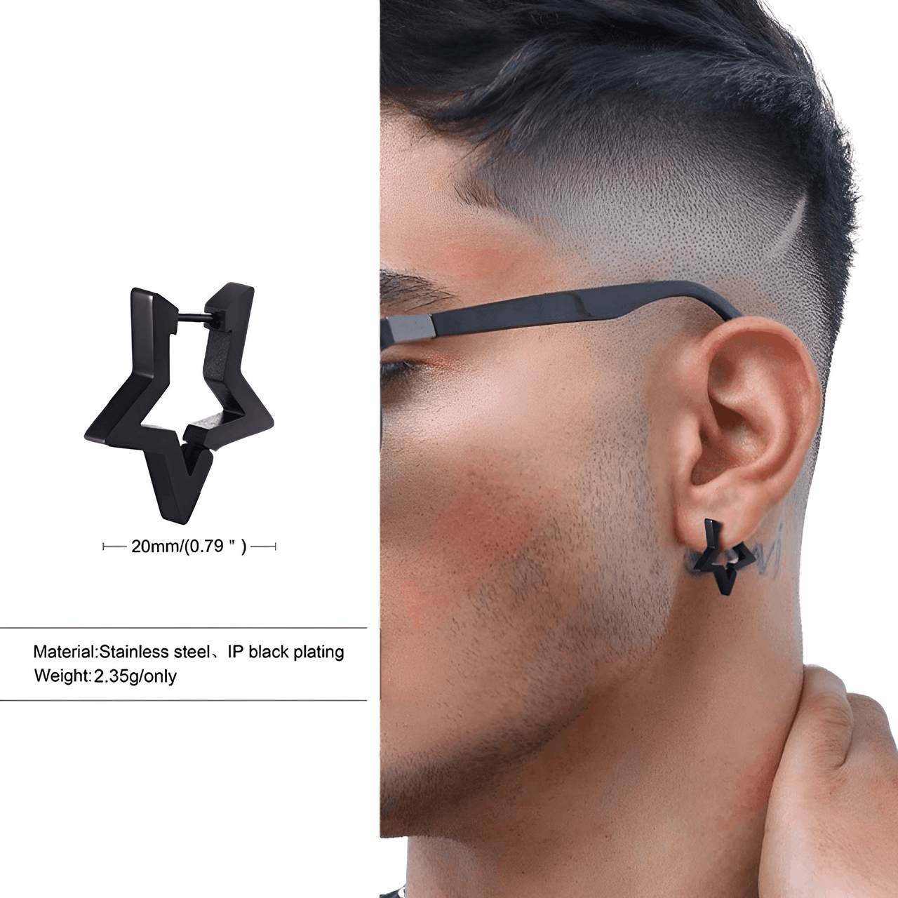 U Link Earrings For Men or Women -, Earrings , Drestiny , Australia, Black, Canada, Earrings, Gender_Men, Gender_Women, Gold, New Zealand, Silver, United Kingdom, United States , Drestiny , www.shopdrestiny.com