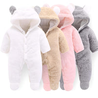 Thumbnail for Warm Bear Design Hooded Suit -, Baby & Toddler Outerwear , Drestiny , Australia, Boys, Canada, FR, Girls, Grey, New Zealand, Pink, Snowsuits, Tan, United Kingdom, United States, White , Drestiny , www.shopdrestiny.com