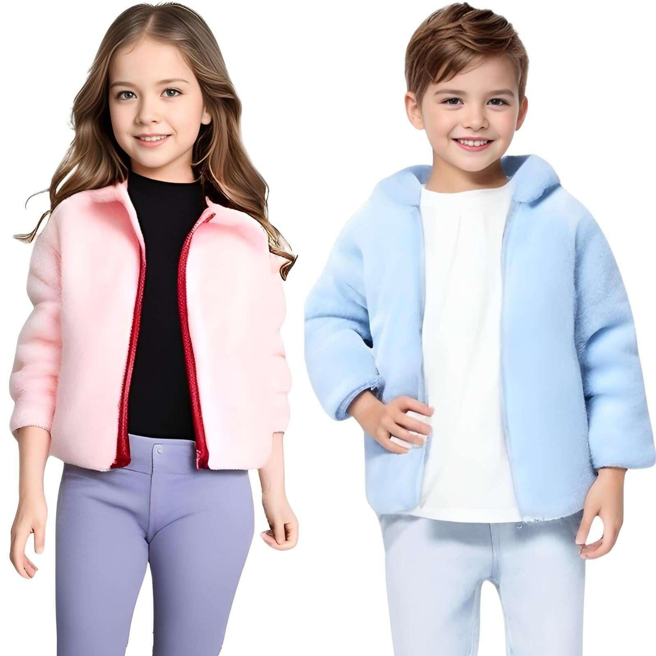 Warm Jacket For Kids -, Jackets , Drestiny , 12M, 18M, 2T, 3T, 4T, 5T, 6T, 7T, Blue Grey, Boys, Canada, FR, Girls, Jackets, Light Blue, Pink, Sky Blue, TD, United Kingdom, United States, Watermelon Red , Drestiny , www.shopdrestiny.com