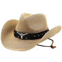 Thumbnail for Western Cowboy Hats For Men Women Summer Outdoor Beach Sun Hat -, Hats , Drestiny , Australia, Beige, Black, Brown, Canada, Coffee, Gender_Men, Gender_Women, Hats, Khaki, New Zealand, Off White, United Kingdom, United States, White , Drestiny , www.shopdrestiny.com