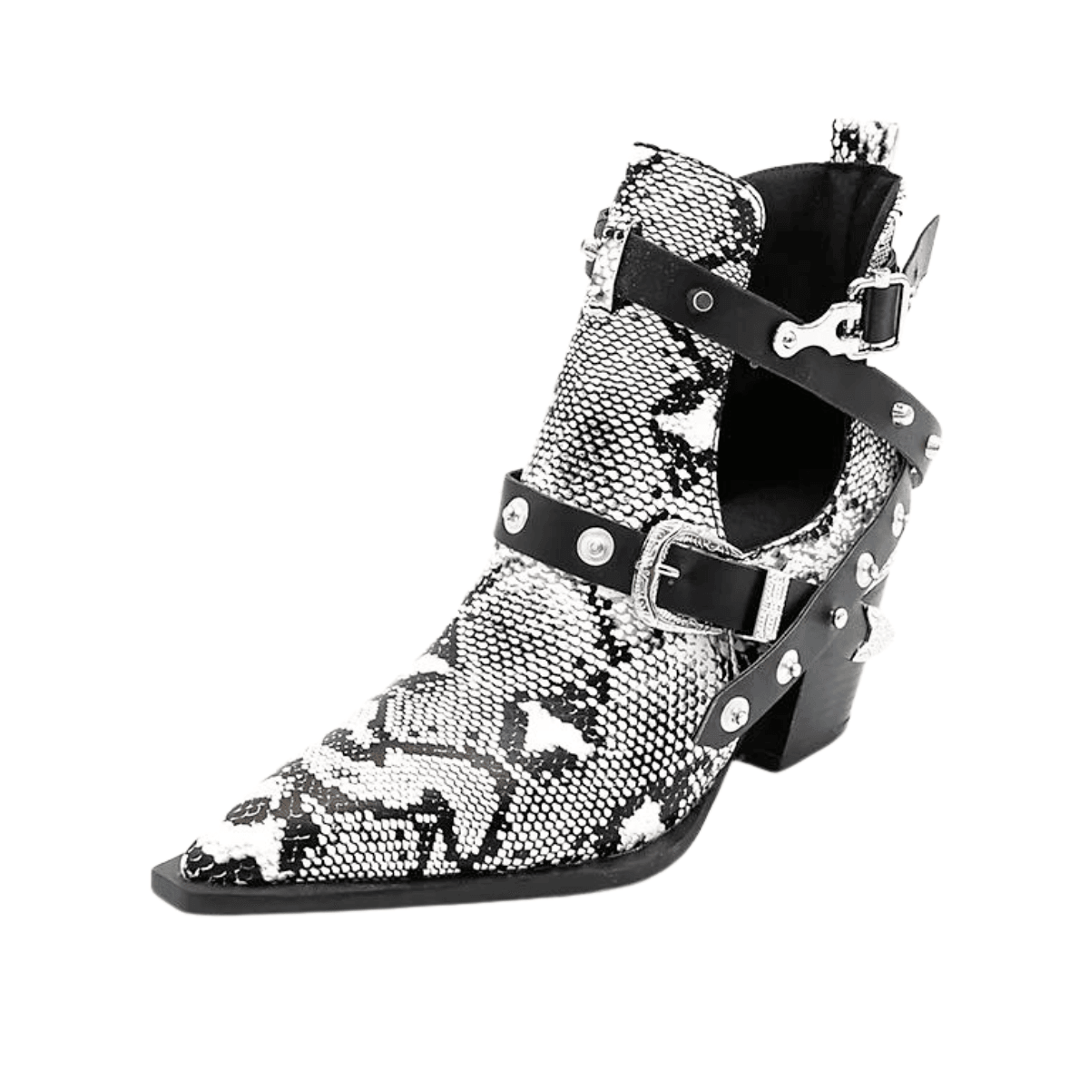 Buckled Motorcycle Western Cowboy Boots For Women -, Boots , Drestiny , Ankle Boots, Australia, Black, Blue, Boots, Canada, Dark Olive Green, Heels, New Zealand, Red, Teal, United Kingdom, United States, White, Wine Red, Yellow , Drestiny , www.shopdrestiny.com