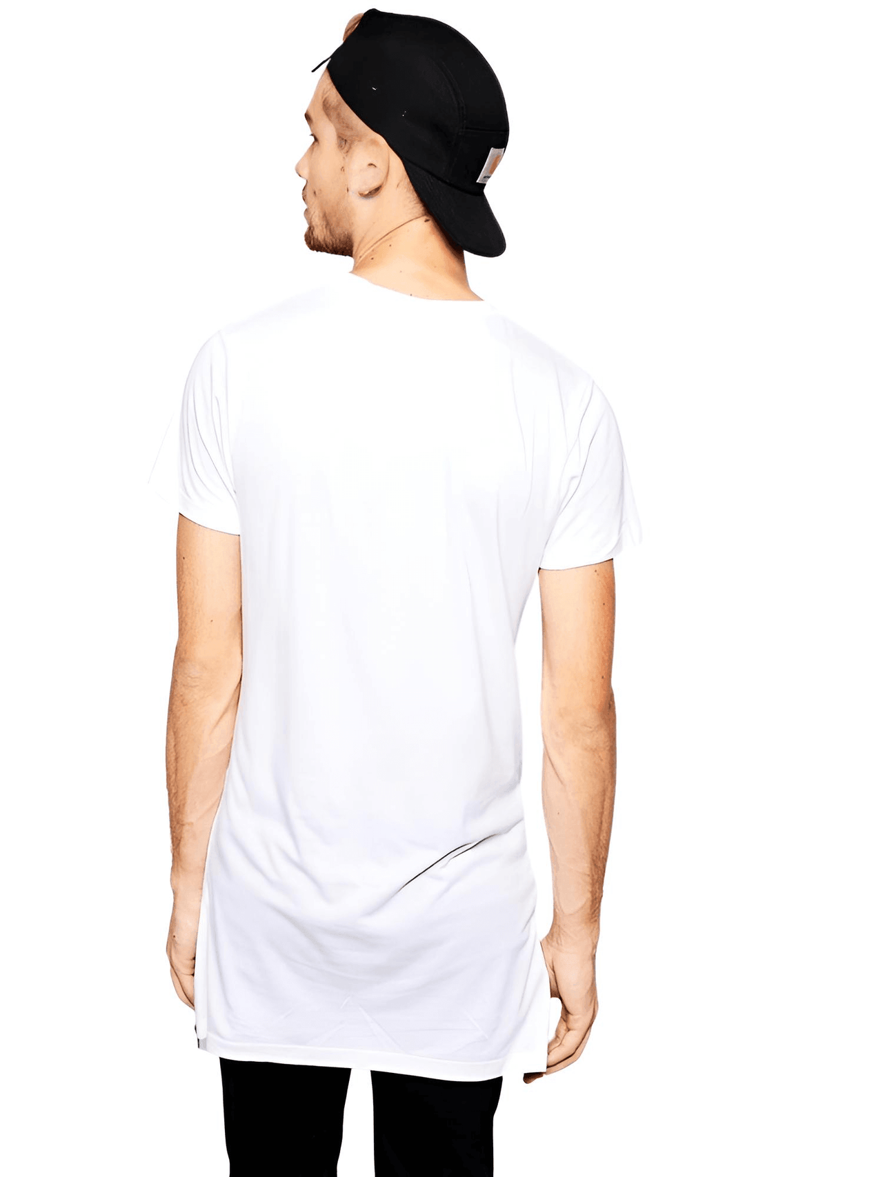 Side-Zip Hip Hop Extra Longline T-Shirt For Men -, T-Shirt , Drestiny , Australia, Black, Casual Shirts, Gender_Men, L, M, New Zealand, S, Short Sleeves, T-Shirts, United Kingdom, United States, White, XL, XXL , Drestiny , www.shopdrestiny.com