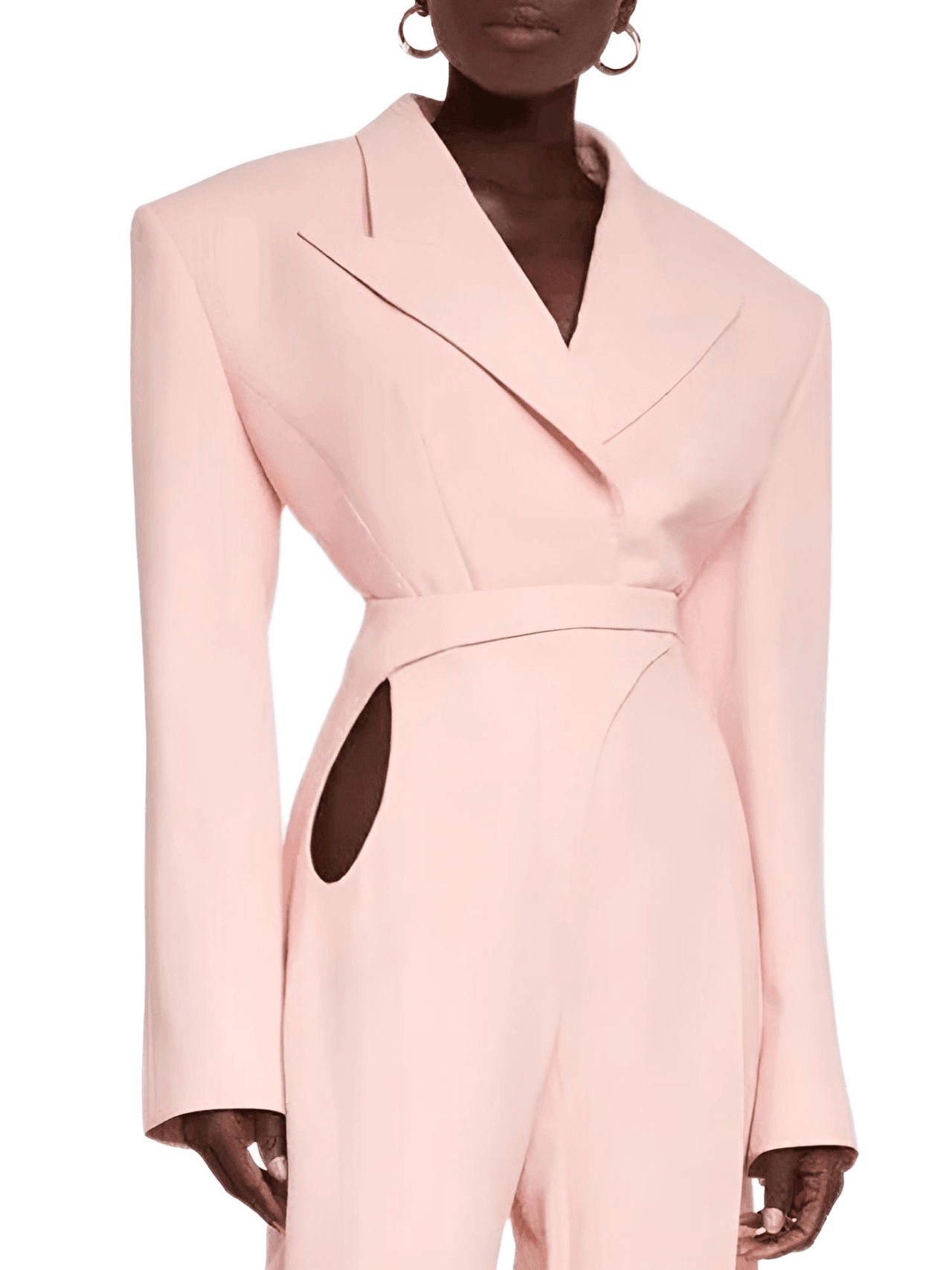 Women's Backless Pink Blazer Bodysuit -, Blazers , Drestiny , Australia, Blazers, Bodysuits, Canada, FR, Jackets, L, M, New Zealand, Pink, S, United Kingdom, United States , Drestiny , www.shopdrestiny.com