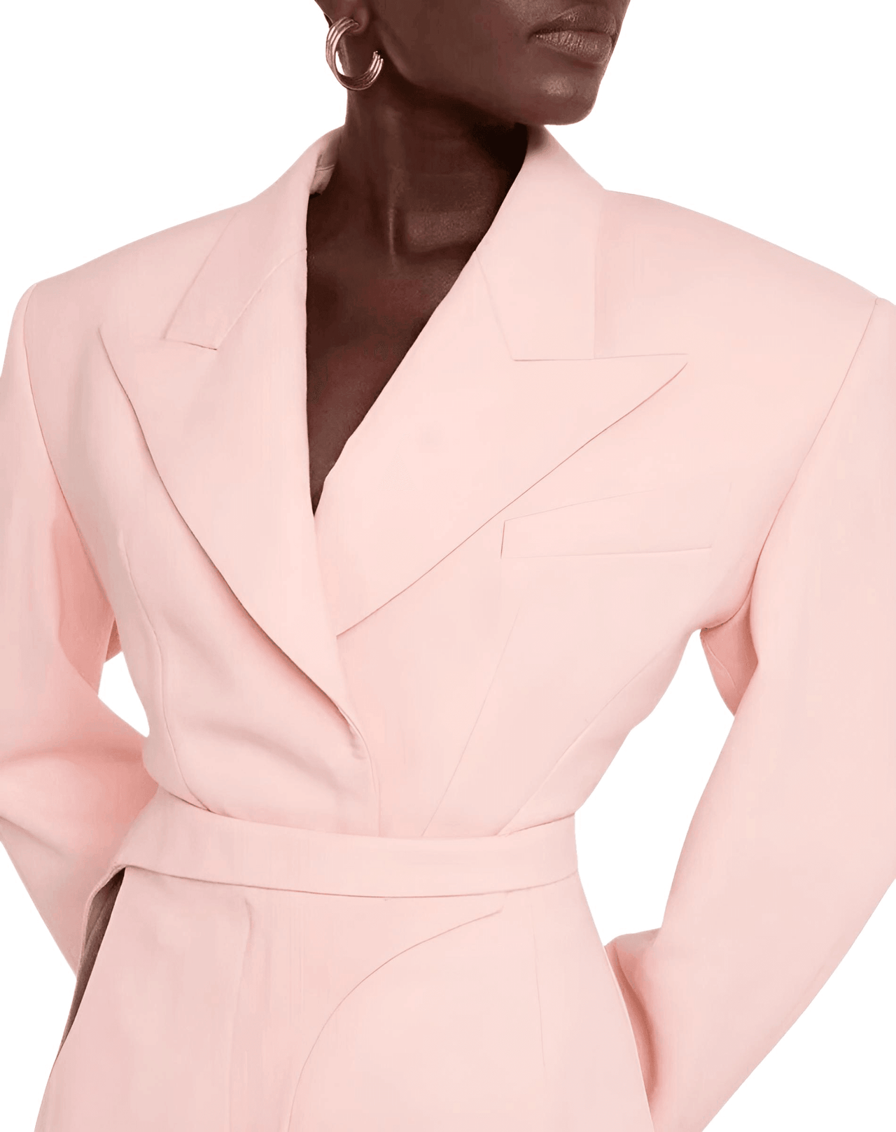 Women's Backless Pink Blazer Bodysuit -, Blazers , Drestiny , Australia, Blazers, Bodysuits, Canada, FR, Jackets, L, M, New Zealand, Pink, S, United Kingdom, United States , Drestiny , www.shopdrestiny.com