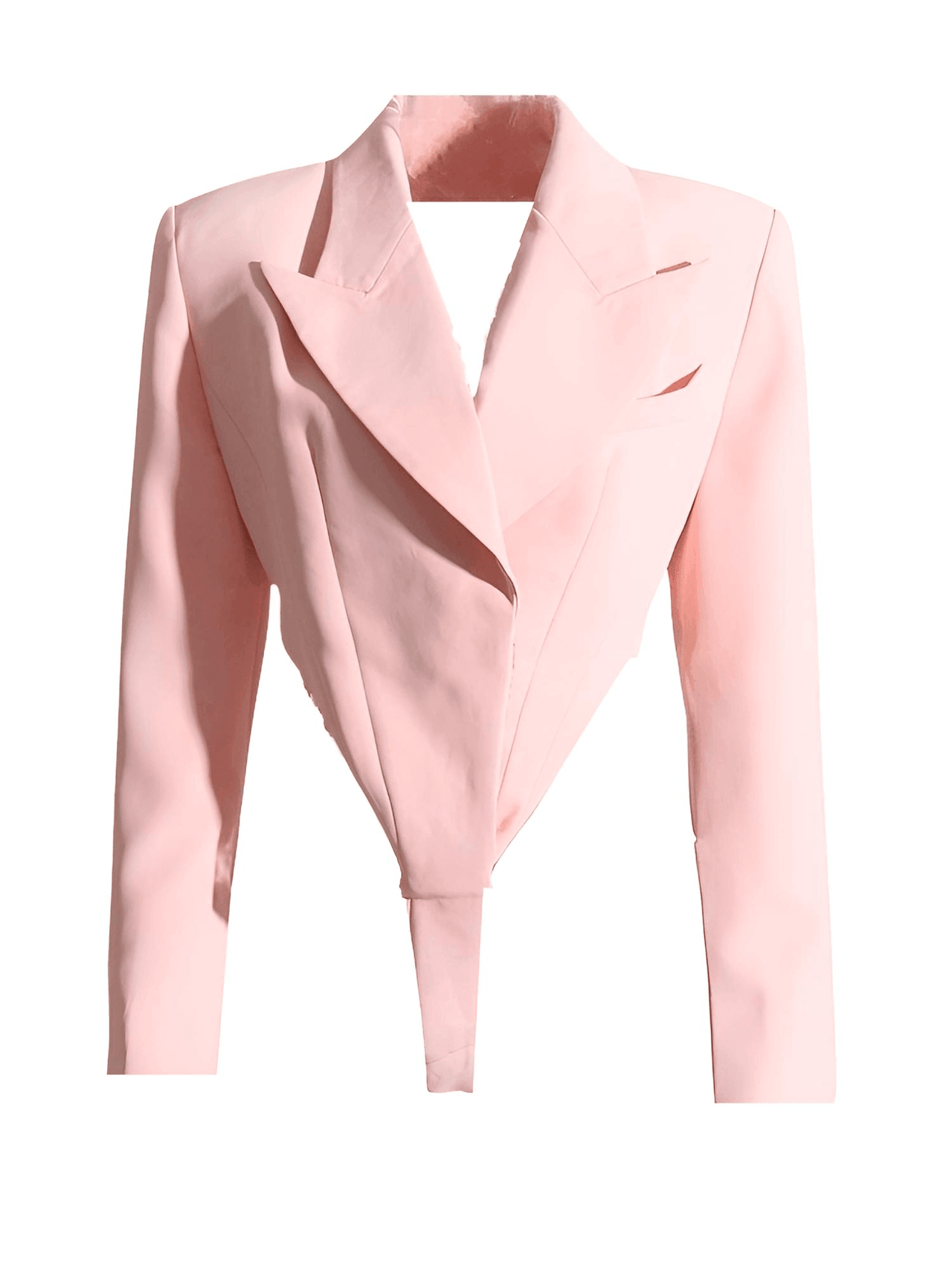 Women's Backless Pink Blazer Bodysuit -, Blazers , Drestiny , Australia, Blazers, Bodysuits, Canada, FR, Jackets, L, M, New Zealand, Pink, S, United Kingdom, United States , Drestiny , www.shopdrestiny.com