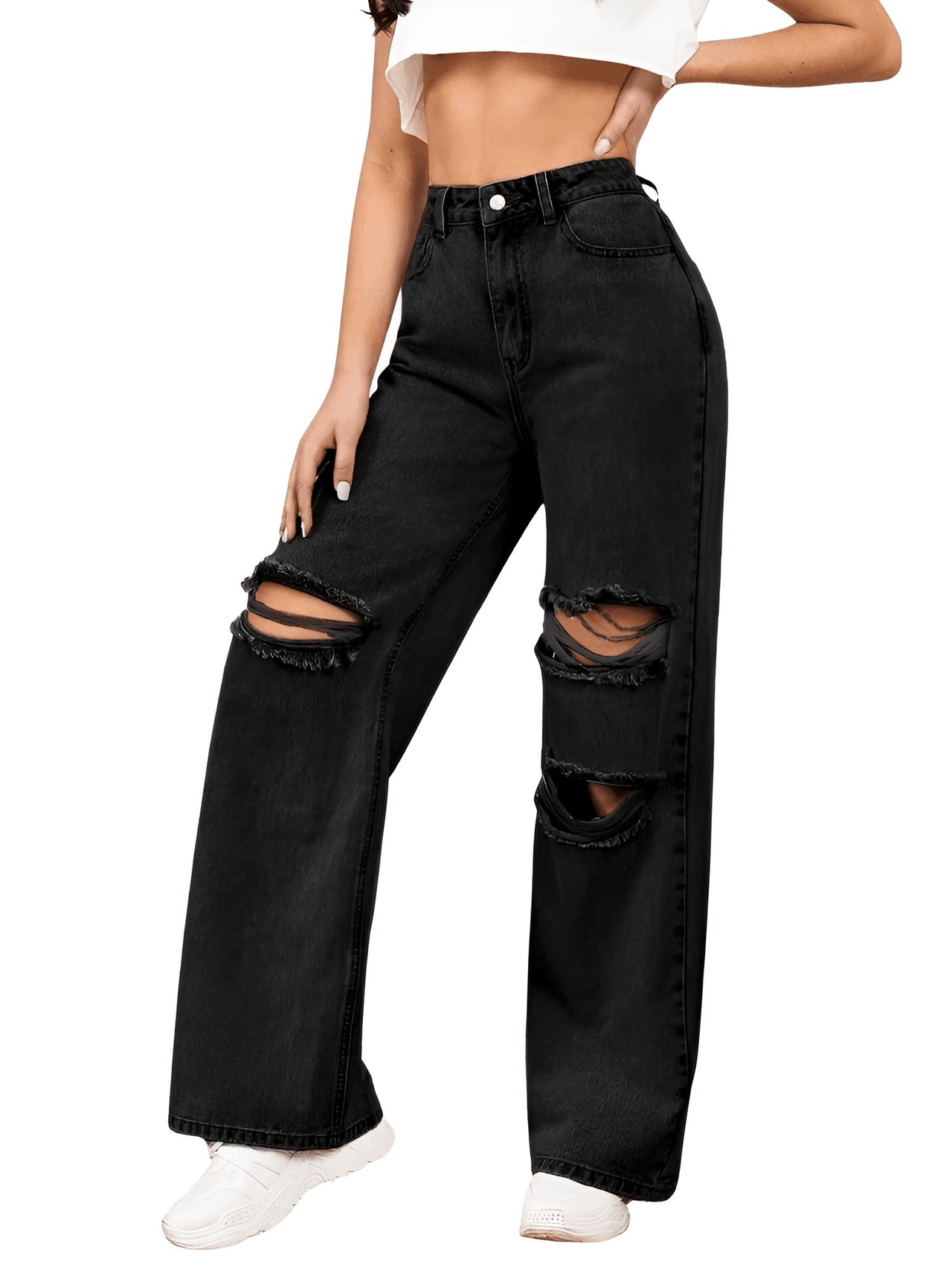 Women's Baggy Ripped Boyfriend Jeans -, Jeans , Drestiny , Australia, Black, Casual Pants, FR, Jeans, L, Light Blue, M, New Zealand, S, United Kingdom, United States, XS. , Drestiny , www.shopdrestiny.com