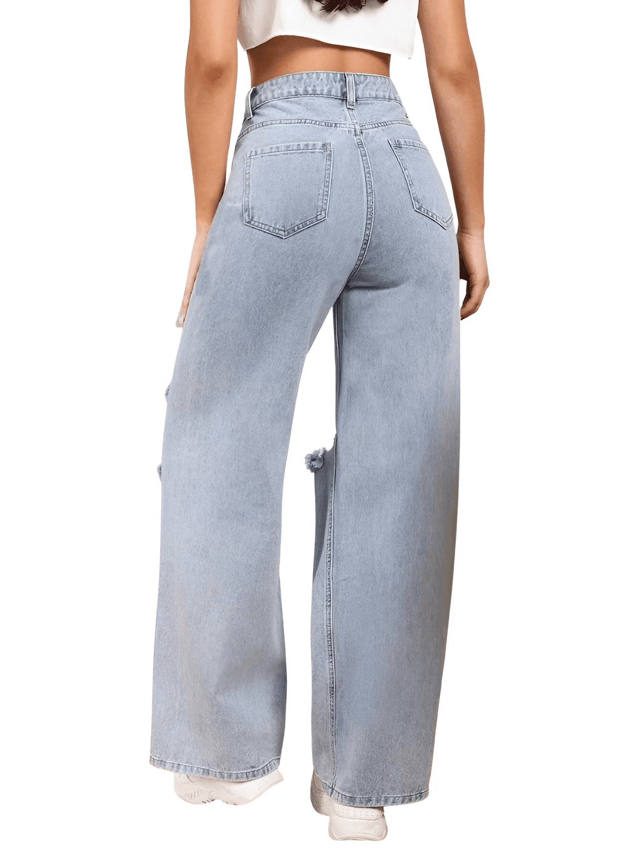 Women's Baggy Ripped Boyfriend Jeans -, Jeans , Drestiny , Australia, Black, Casual Pants, FR, Jeans, L, Light Blue, M, New Zealand, S, United Kingdom, United States, XS. , Drestiny , www.shopdrestiny.com