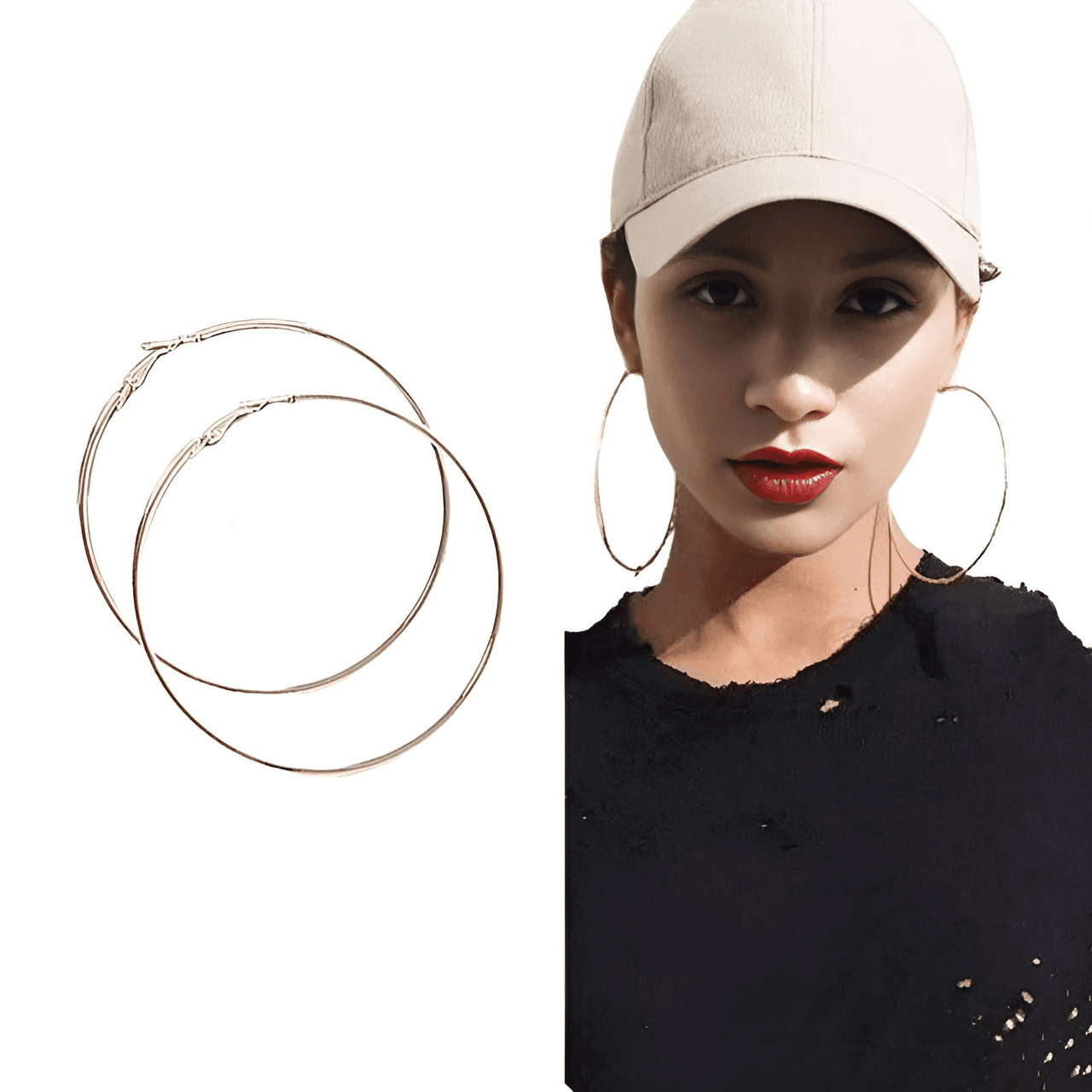 Women's Big Hoop Earrings - 4 Sizes Available! -, Earrings , Drestiny , Australia, Black, Canada, Earrings, Gender_Women, Gold, New Zealand, Silver, United Kingdom, United States , Drestiny , www.shopdrestiny.com