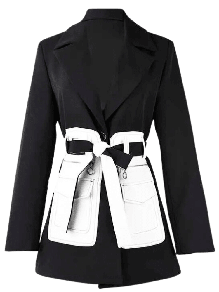 Women's Black and White Blazer -, Blazers , Drestiny , Australia, Black, Blazers, Canada, FR, Jackets, L, M, New Zealand, S, United Kingdom, United States, White, XL , Drestiny , www.shopdrestiny.com